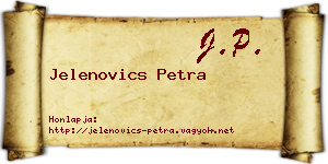 Jelenovics Petra névjegykártya